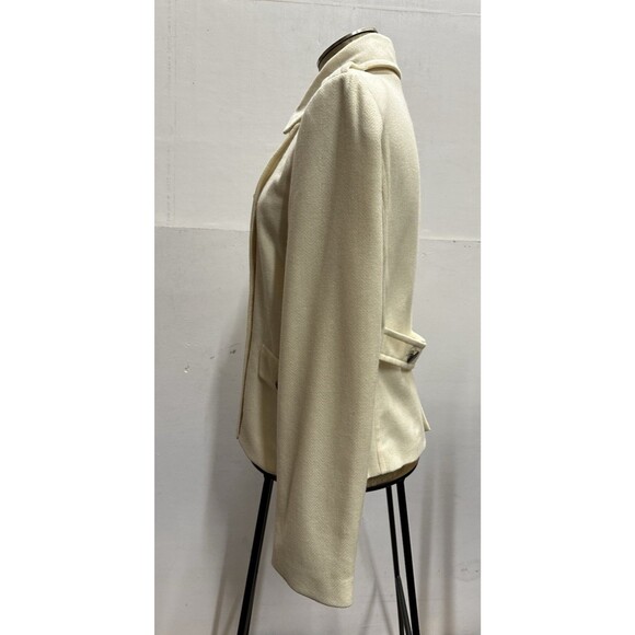 J. CREW women size 8 beige jacket double breasted waist wool ooat - Picture 9 of 16